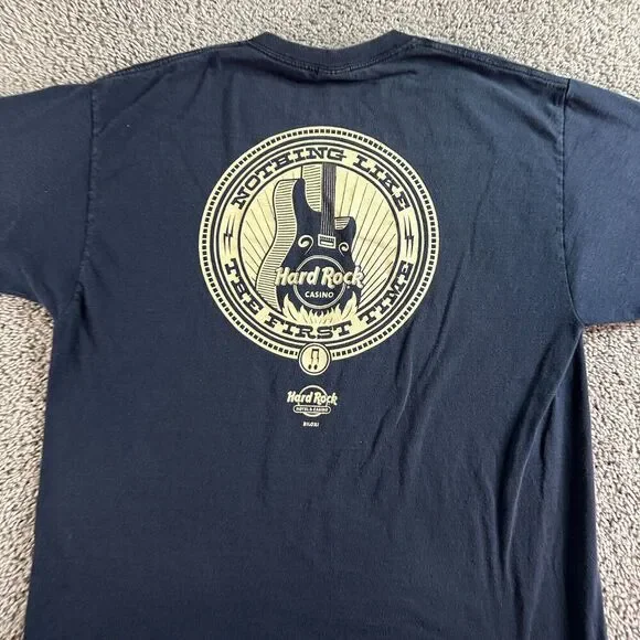 Hard Rock Casino Shirt Mens Extra Large Black Biloxi Nothing Like The First Time - Picture 3 of 11